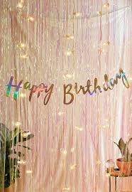 Diy Simple 18th Birthday Decoration Ideas At Home Ginger Ray Iridescent Foil Happy Birthday Banner 21st Birthday Decorations Birthday Decorations Birthday Party 21