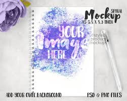 Download Spiral Bound Notebook A5 Mockup Add Your Own Image And Etsy Spiral Bound Notebooks Spiral Spiral Bound