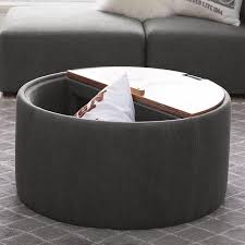 Shop a wide selection of round ottoman coffee table in a variety of colors, materials and styles to fit your home. Alex Round Gray Storage Table
