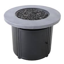 Lowes garden treasures fire pit. Garden Treasures 35 82 In W 55000 Btu Black Tabletop Steel Fire Pit Lowes Com Steel Fire Pit Fire Pit Lowes Propane Fire Pit Table