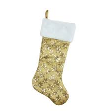 How much is a white christmas stocking on deggod? Northlight 20 5 Gold And White Sequin Snowflake Christmas Stocking Target