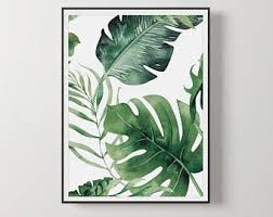 Monstera print, office wall art, banana leaf tropical wall art, green decor, watercolor ferns art prints or canvas, set of 3, palm leaves. Monstera Leaf Print Palm Leaf Monstera Wall Art Monstera Print Tropical Print Botanical Decor Palm Decor Painted Leaves Art Deco Artwork Green Wall Art