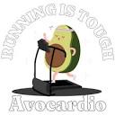 Running Is Tough AvoCardio Funny Pun Workout' Rectangle Magnet ...