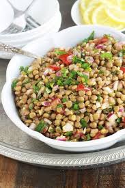 Salade De Lentilles Marocaine Recette Facile Recette Salade De Lentilles Marocaine Salade De Lentilles Lentilles A La Marocaine