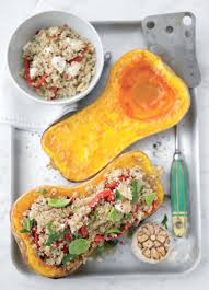 Butternut Squash With Quinoa Feta Basil Mint Lorraine Pascale Butternut Squash Recipes Feta