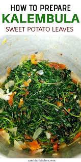 How To Cook Kalembula-zambian Food Zambian Kitchen Zambian Food Sweet Potato Leaves Greens Recipe