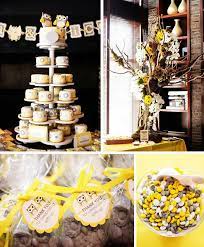 Kara S Party Ideas Owl Yellow Grey Gray Twin Baby Shower Party Planning Ideas Cake Idea