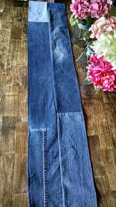 Denim Table Runner Jean Wedding Decor Repurposed Jeans Etsy Denim Table Runner Denim Runner Denim Party