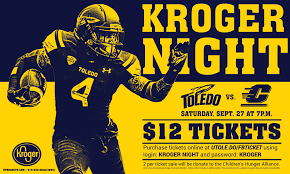2014 Toledo Rockets Football Kroger Night Promotional Banner Hung In 23 Kroger L Sports Graphic Design Sports Design Inspiration Graphic Design Posters Layout