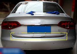 For Audi A4 B8 2008 2012 Stainless Chrome Exterior Rear Trunk Lid Cover Chromium Styling Parts 1pcs Audi A4 Audi Exterior Accessories