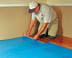 Installing Quietwalk Premium Underlayment For Floating Wood And Laminate Floors Is Easy It Rolls Right Out And Cu Underlayment Flooring Wood Laminate Flooring