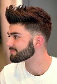 This hairstyle represents a recent trend in men's hair: Get The Cool Funky Front Spikes Hairstyle For Men To Stand Out Hair And Beard Styles Men Haircut Styles Beard Haircut