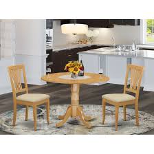 We believe that small kitchen table for 2 exactly should look like in the picture. 3 Piece Dining Set Round Table And Dinette Chair Oak Finish Overstock 10201202 Dlav3 Oak C