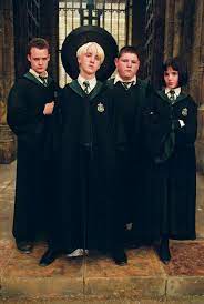 I jumped up too, throwing draco's legs off me and looked at them, scornfully. Gregory Goyle Draco Malfoy Vincent Crabbe And Pansy Parkinson Harry Potter Characters Harry Potter Movies Harry Potter Film
