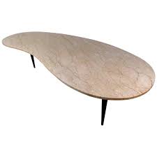 White modern marble top round coffee table, for home. Italian Modern Marble Top Kidney Shaped Coffee Table For Sale At 1stdibs