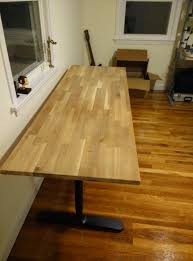 If a kitchen full of butcher block doesn't feel practical for your home, you can also put slipcovers on wood dining chairs to create a soft new look. Butcher Block Countertop Table Ikea Hack 4 Steps With Pictures Instructables