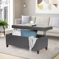 Smart storage coffee table with refrigerated drawer. Adecoadeco Faux Leather Tufted Lift Top Storage Ottoman Bench Footstool Grey Dailymail