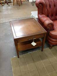 Antique/vtg italian tole metal flower glass top italy toleware coffee table. Hekman End Table The Architectural Warehouse