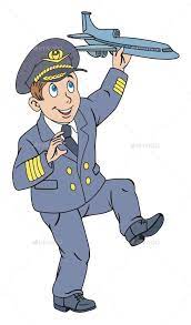 Pilot With Plane Pilot Teacher Picture People Illustration