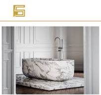 Luxury Arabescato White Marble Bathtub - Freestanding Design