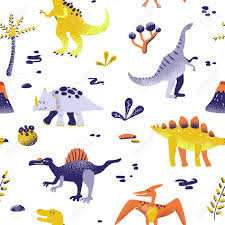 Are you searching for cartoon dinosaur png images or vector? Seamless Cute Cartoon Dinosaurs Pattern Vector Baby Dino Background Royalty Free Cliparts Vectors And Stock Illustration Image 117012021
