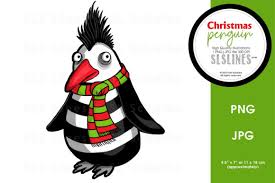 Download Christmas Winter Penguin Graphic By Sls Lines Creative Fabrica PSD Mockup Templates