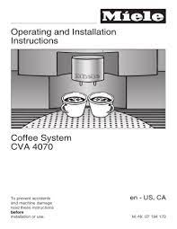 Check spelling or type a new query. Miele Cva 4075 Cva4070 Cva 4070 Cva 4070 En Ca User Manual Manualzz