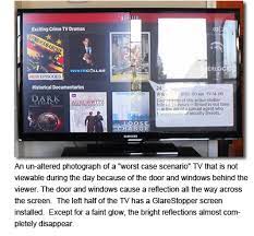 The method you use to reduce sun glare on a tv screen depends on the size of the tv and type of tv setup you have. Non Glare Screen Faq