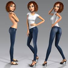 3ds Max Cartoon Character Young Woman Angie Cartoon Girl Rigged By Dmk76 Girl Cartoon Girls Characters Model