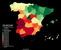 The provinces in andalusia are cádiz, córdoba, granada, malaga, sevilla, huelva, jaén, almeria. Gdp Per Capita Ppp Of Spanish Provinces Source Eurostat Europe