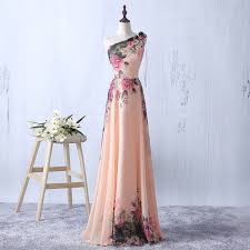 Sensuale ed elegante abito stampato con motivo floreale e scollatura a fascia. Abito Da Cerimonia Donna In Chiffon Damigella Vestito Lungo Elegante Floreale Ebay