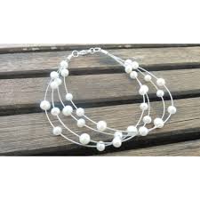 Basteln mit perlen ein perlenarmband weben. Perlenarmband 4 Reihen Draht Schwebende Perlen