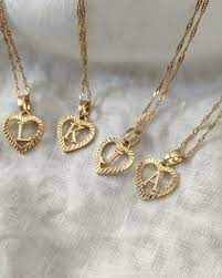 Https Khloejewels Com Collections Initial Products Initial Heart Necklace Initial Heart Necklace Initial Necklace Gold Heart Necklace