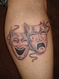 Pin By Marion Ogle On Chris Mask Tattoo Theater Mask Tattoo Face Tattoos