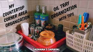Shop wayfair for the best kitchen counter tray. Oil Tray Organization Kitchen Countertop Corner Area Organization With Tips Youtube