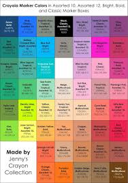 list of current crayola marker colors color palette