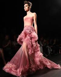 Marchesa On Instagram Look 36 From The Spring Summer 2018 Runway Features An Ombre Tulle Gown With Corseted Bodice And D Gowns Tulle Gown Evening Party Dress