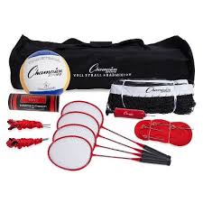 Its freestanding base design sets up on any surface and doesn't require tools or stakes. Badminton Set Target