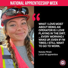 Natalie Pilrain is a Local 49 apprentice who came through the Building  Strong Communities program this year. Read her story and others at  local49.org (scroll down to news). #NationalApprenticeshipWeek