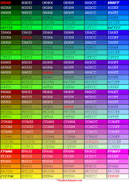 html hexadecimal color code chart 7terabyte