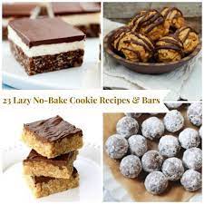 21 Lazy No Bake Cookie Recipes Bar Cookie Recipes Baking Recipes Cookies Desserts Baked Dessert Recipes