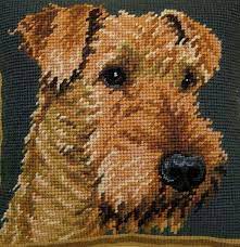 1 dad rosette cross stitch pattern. Awww Dog Silhouette Irish Terrier Fox Terrier