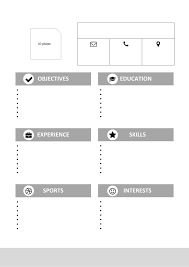 My First Resume Template For Kids