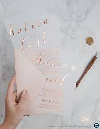 Ewi Rose Gold Foil Printing On Vellum Paper Wedding Cards Wedding Invitations Sparkle Wedding