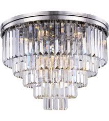 This meant that wires could be run between floors or in an attic with relative safety. Elegant Lighting 1231f32pn Rc Sydney 17 Light 32 Inch Polished Nickel Flush Mount Ceiling Light In Clear Urban Classic