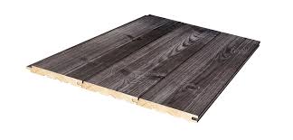 Slät panel för inomhusbruk med liten springa mellan panelen. Sjobod