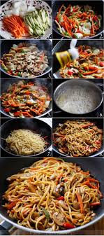 Traditionelle Tagliatelle Mit Gemuse Schritt Fur Schritt Chinesisches Rezept Recettes De Cuisine Tagliatelles Cuisine Et Boissons