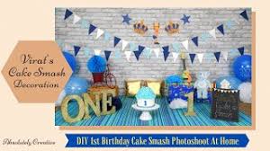 Maybe you would like to learn more about one of these? Virat S 1st Birthday Cake Smash Photoshoot At Home Diy Cake Smash Decoration Ideas Tips Youtube