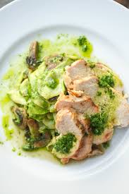 Make a well in the center of the dry ingredients and add the wet ingredients. Chicken With Zucchini Ribbons Mushrooms And Spinach Pesto The Sunny Palate