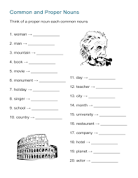 Collective nouns worksheet for class 3. Common And Proper Nouns Worksheet Brainstorming Activity All Esl